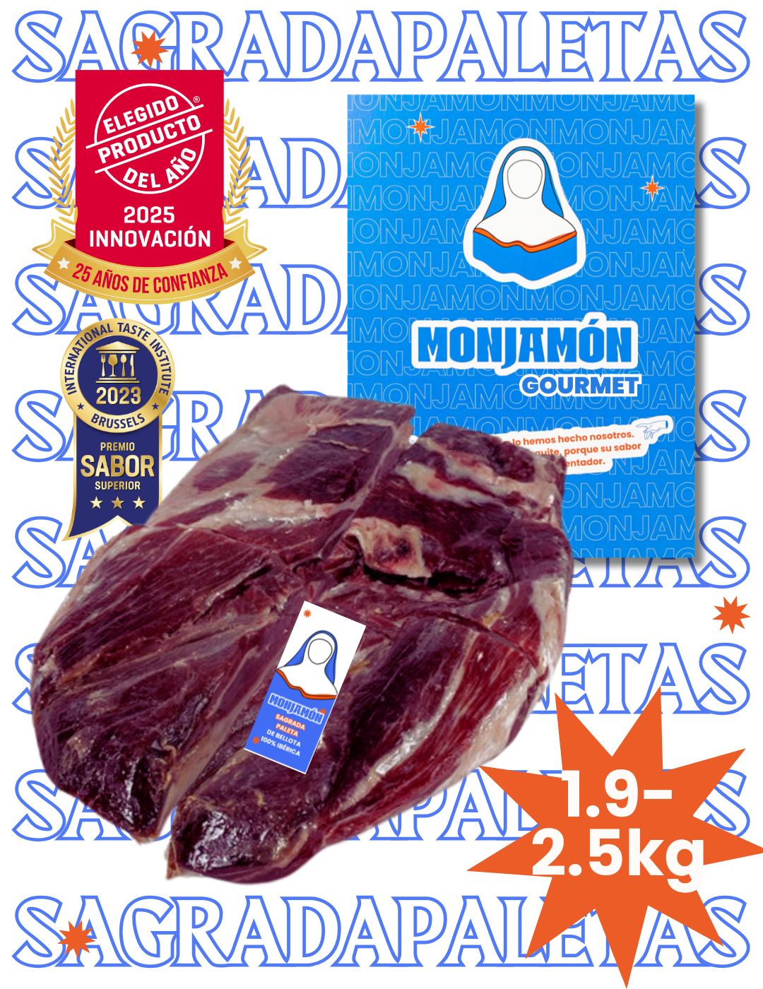 Sagrada Paleta de Bellota 100% Ibérica +30 Meses. Producto del año 2025
